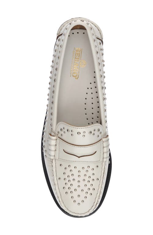 Shop Sebago Dan Stud Loafer In White