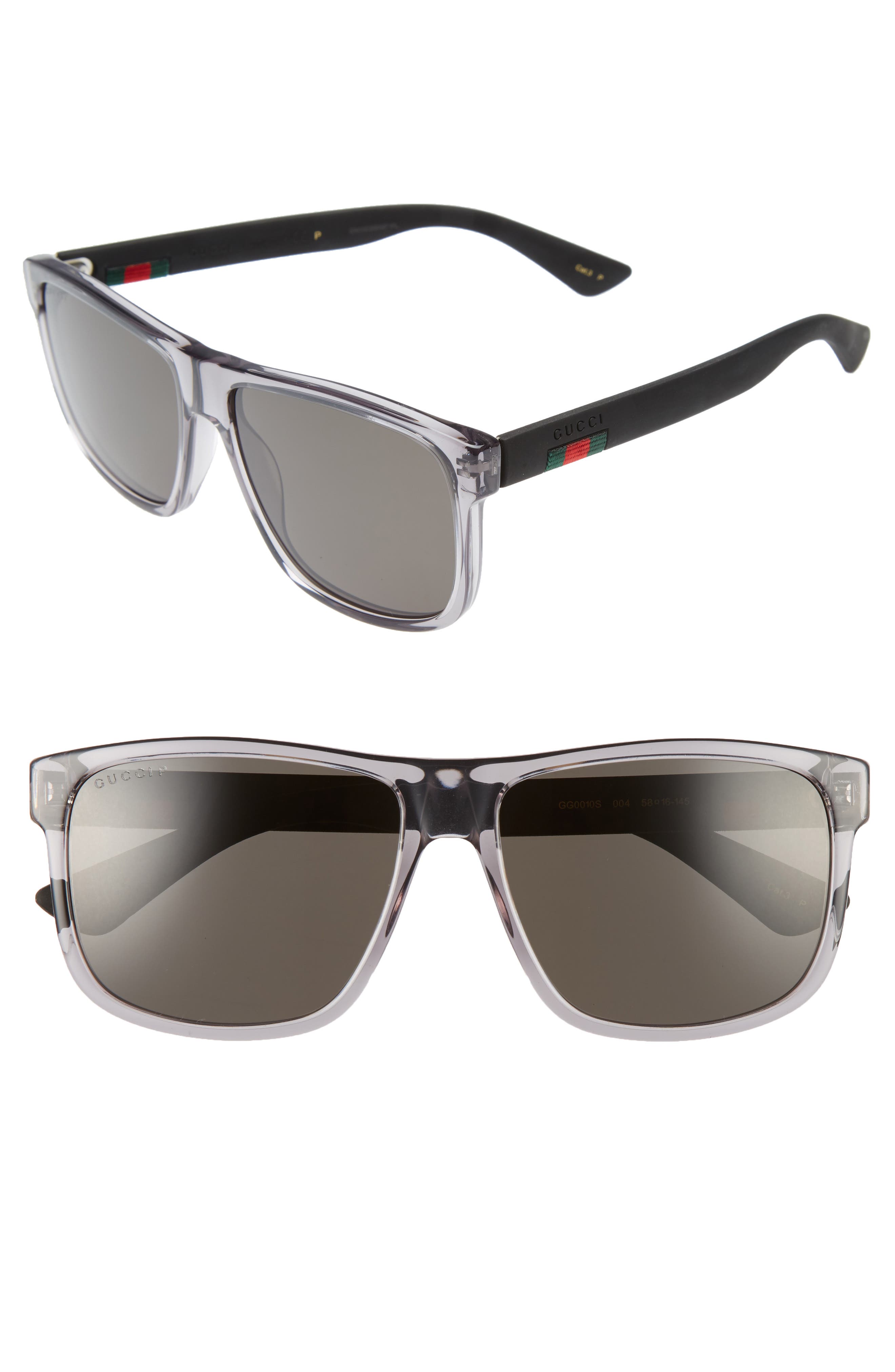 Charles Keasing Fabrikant sprogfærdighed Men's Gucci 58mm Polarized Sunglasses - Transparent Grey W/ Grey Plr |  Smart Closet