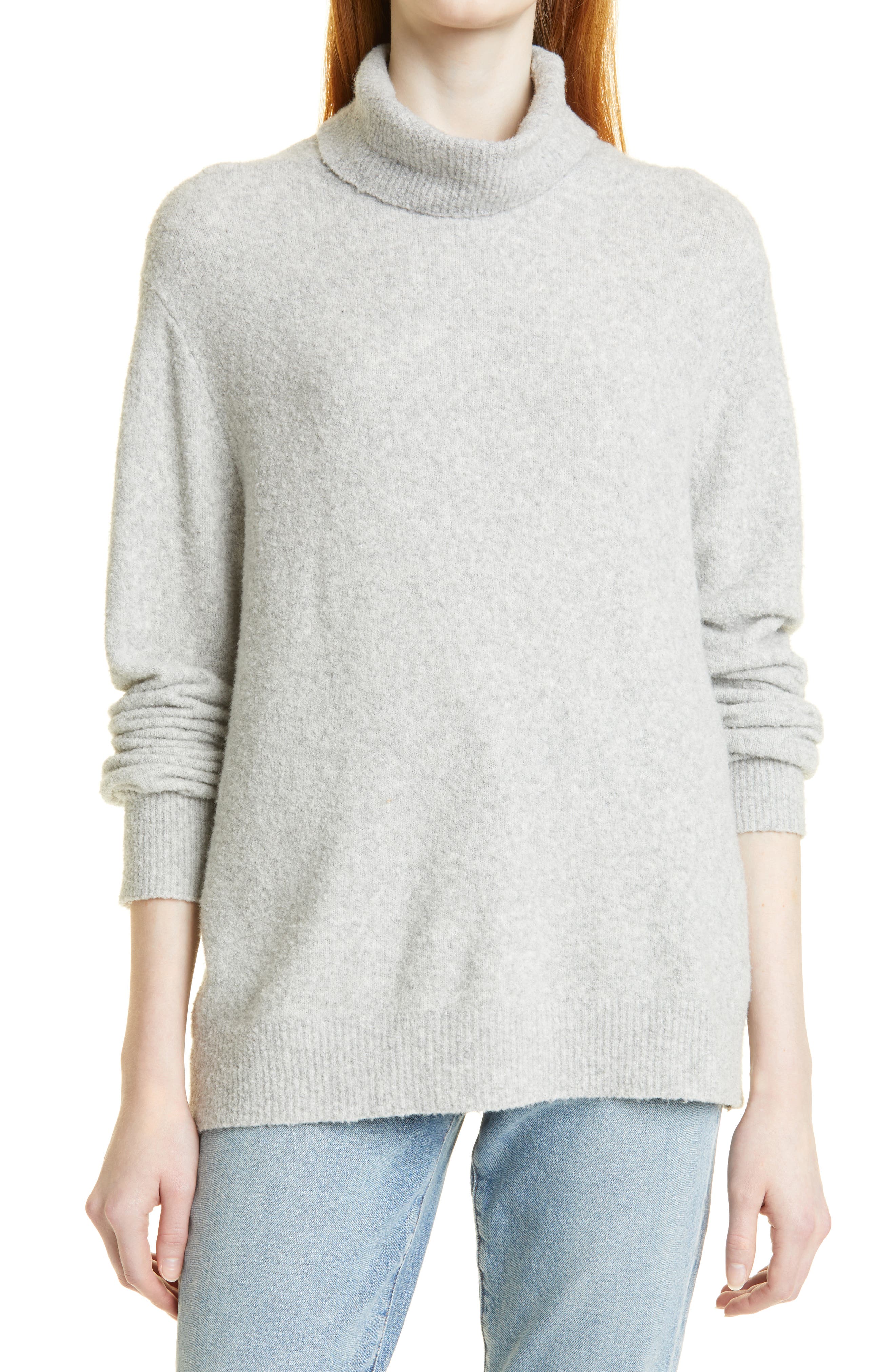 LINE Audra Cowl Neck Sweater in Heather Grey at Nordstrom