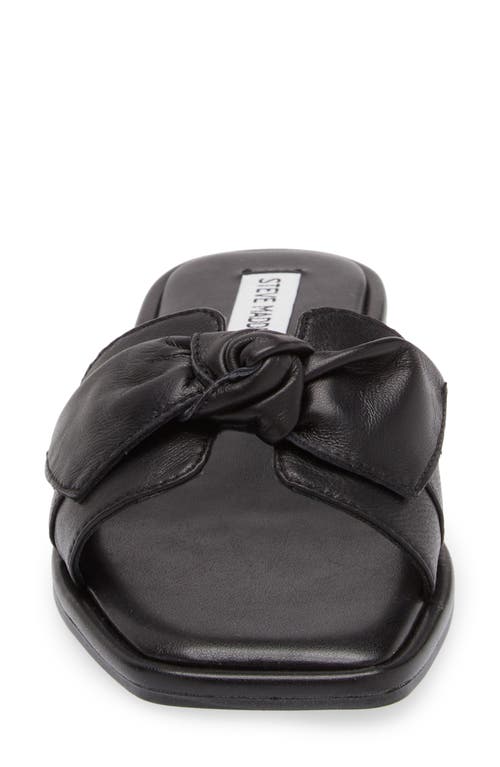 Shop Steve Madden Tatum Slide Sandal In Black Leather