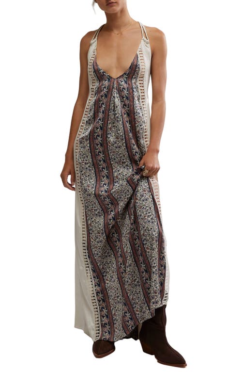 Shop Free People Bohemian Nights Maxi Nightgown In Tea Combo