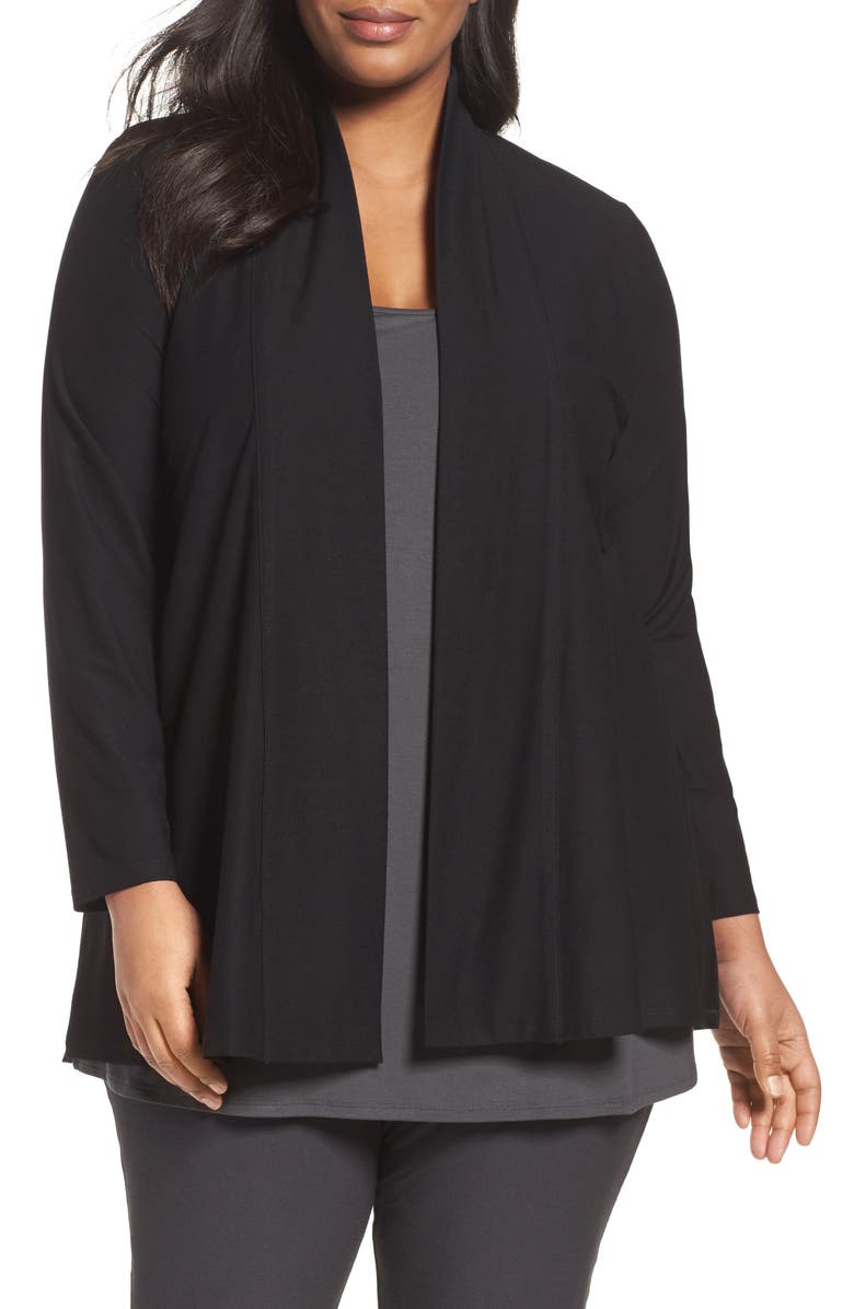 Eileen Fisher Washable Stretch Crepe Jacket (Plus Size) | Nordstrom