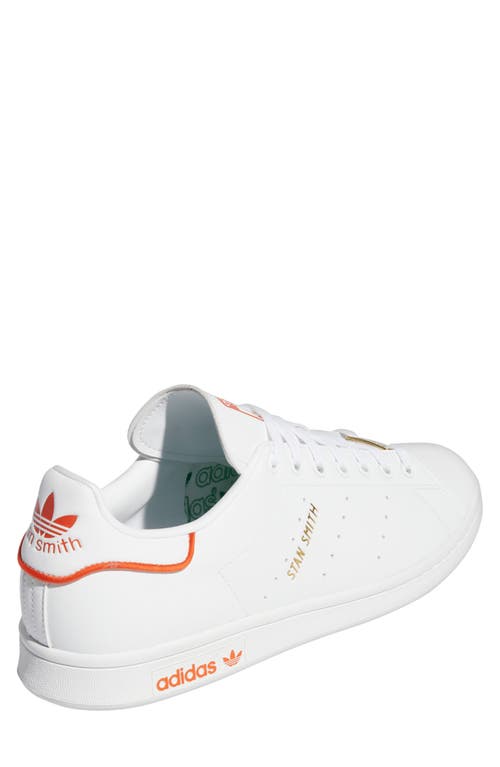 Adidas Originals Adidas Stan Smith Low Top Sneaker In White/orange
