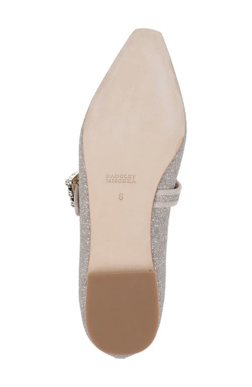 Shop Badgley Mischka Collection Brystol Mary Jane Flat In Champagne Fabric