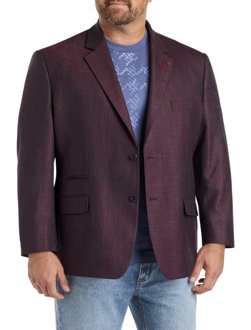 Shop Synrgy By Dxl Textured Sport Coat In Burgundy