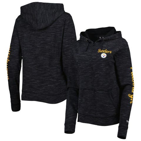 Women's Pittsburgh Steelers Fanatics Branded Black/Gold Plus Size Primary  Logo Script Full-Zip Hoodie