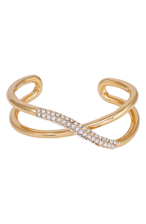 Crystal Twist Cuff Bracelet