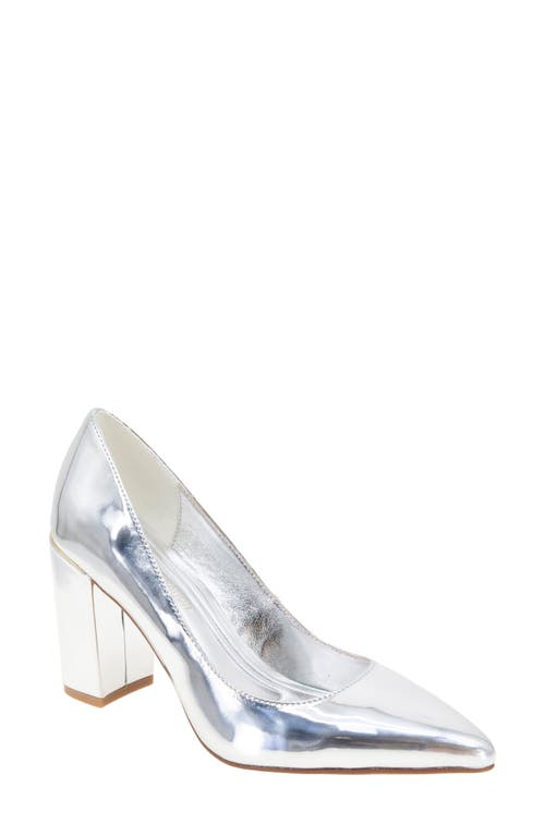 Midana Pointed Toe Pump in Silver