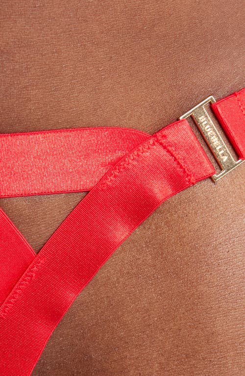 Bluebella Ariana Thong With Strapping Details In Red