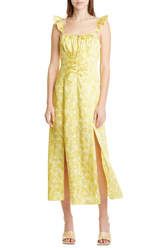 CINQ À SEPT MILICENT FLORAL MIDI DRESS