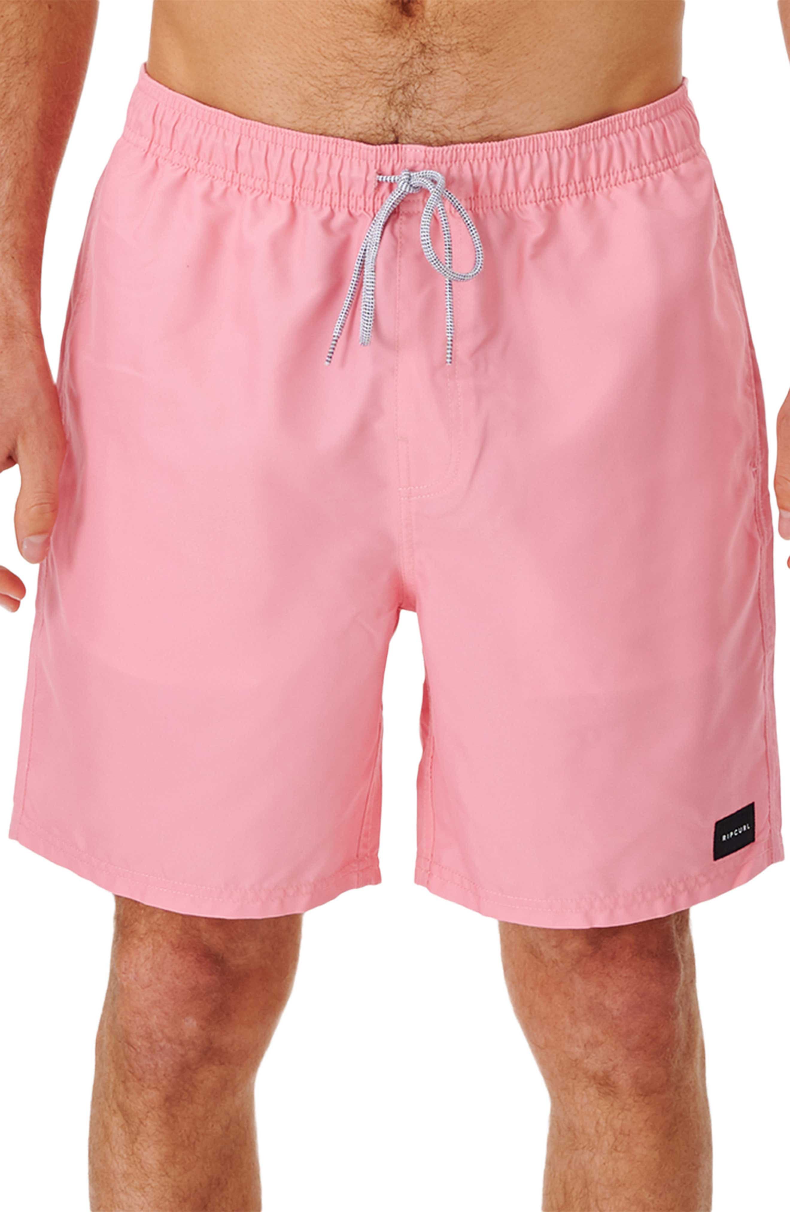 pink surf shorts