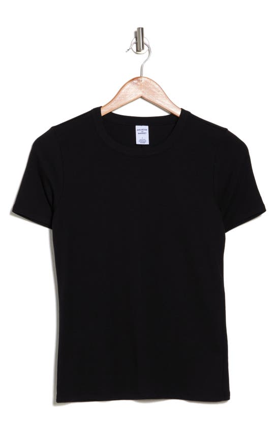 Shop Melrose And Market Cotton Blend Baby Tee In Black