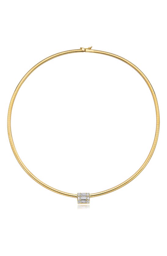 Mindi Mond 18kt Yellow Gold Clarity Cube Diamond Choker In 18k Yellow Gold