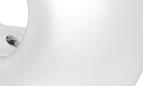 Karat Rush Puffed Three-quarter Hoop Earrings In Rhodium White
