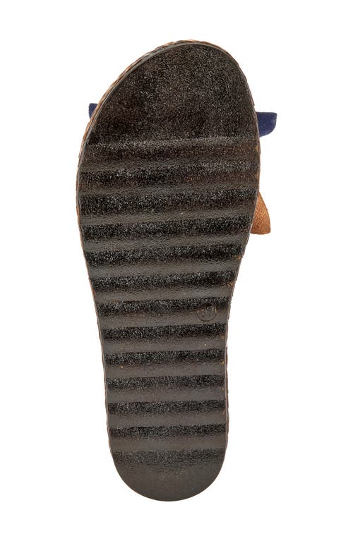 Spring Step Hilary Wedge Slide Sandal In Navy
