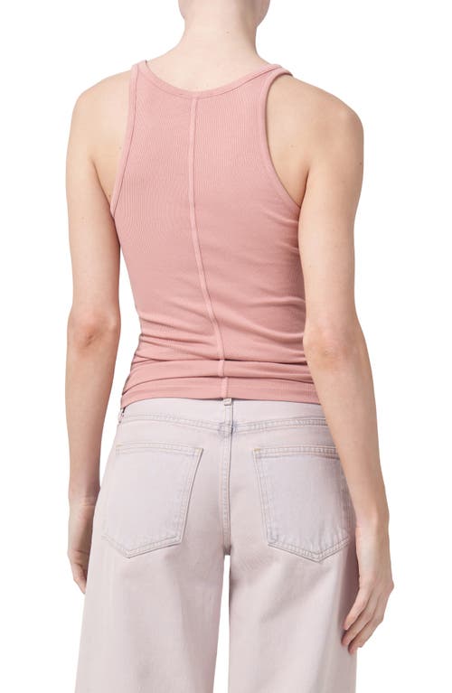 Shop Agolde Zane Rib Tank In Sherbet