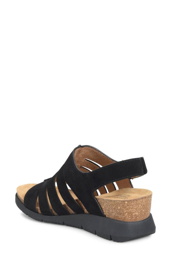 Shop Comfortiva Scottie Slingback Wedge Sandal In Black