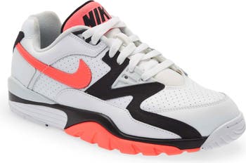 Nike Air Cross Low Sneakers in White & Orange