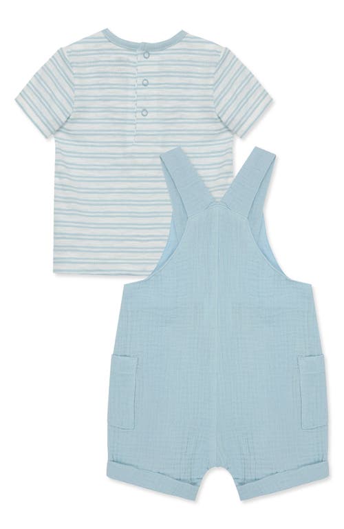 LITTLE ME LITTLE ME STRIPE T-SHIRT & OVERALLS SET 