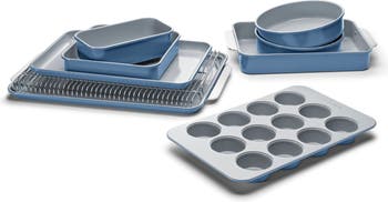 Dining  Eleven Piece Ceramic Bakeware Set With Stands New In Box