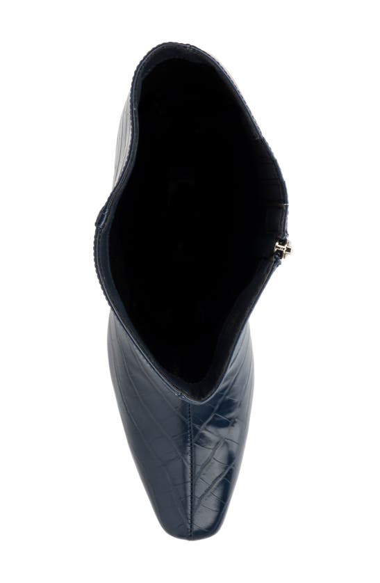Torgeis Angelica Croc Embossed Tall Boot In Blue