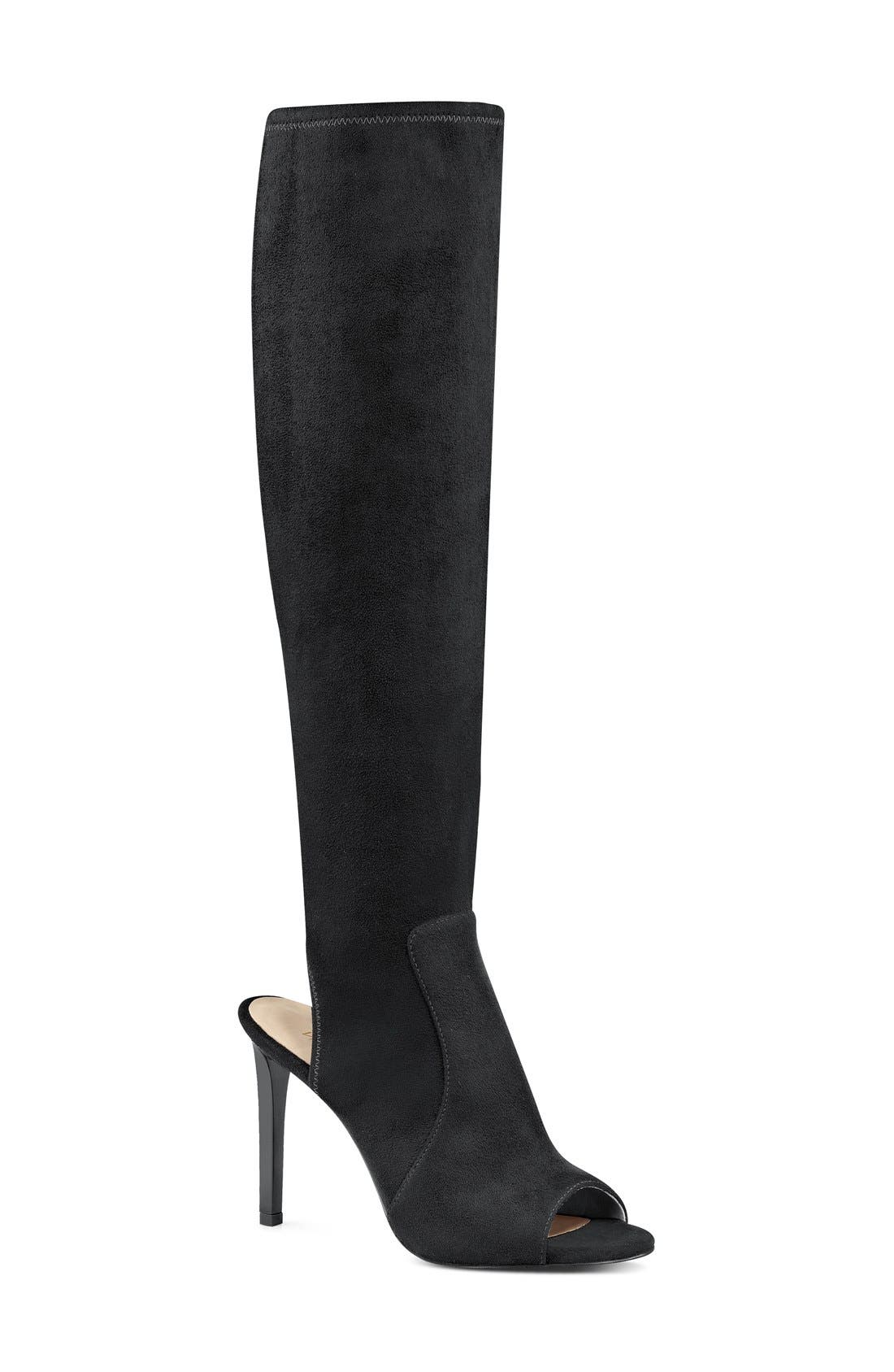 nine west open toe booties