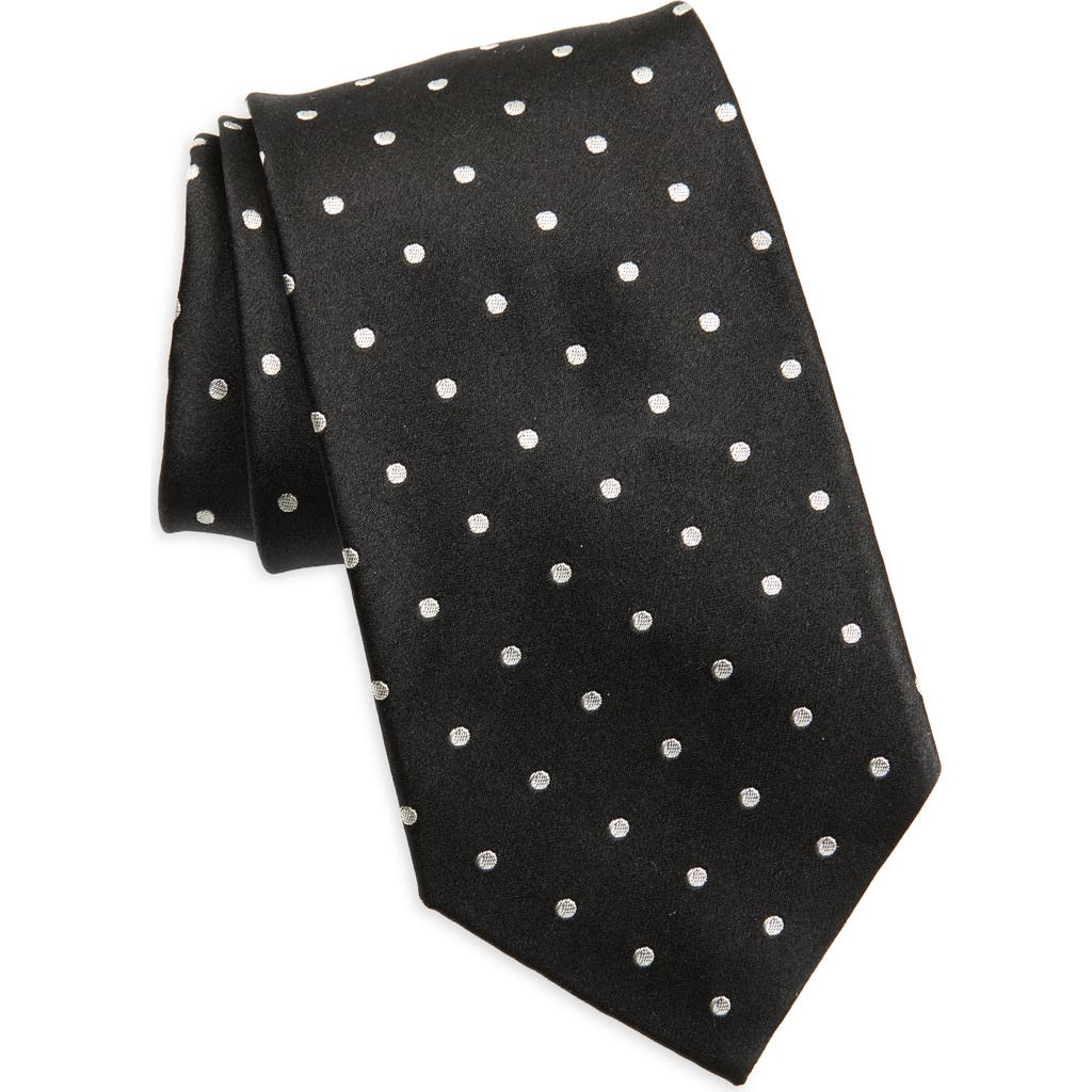 Ralph Lauren Polka Dot Tie In Black