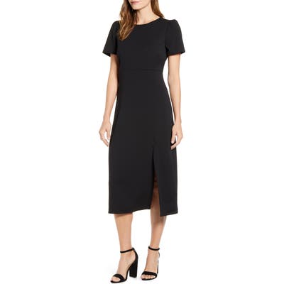 Gibson X Fall Refresh Puff Sleeve Dress, Black
