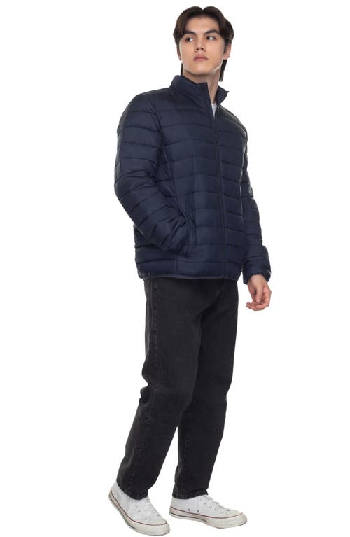 Rokka&rolla Lightweight Packable Puffer Jacket In Navy