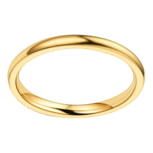 Donatello Gian Gold-tone Sterling Silver Thin Wedding Band In Gold