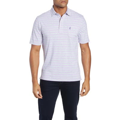 Johnnie-O Palmetto Regular Fit Stripe Polo, Purple