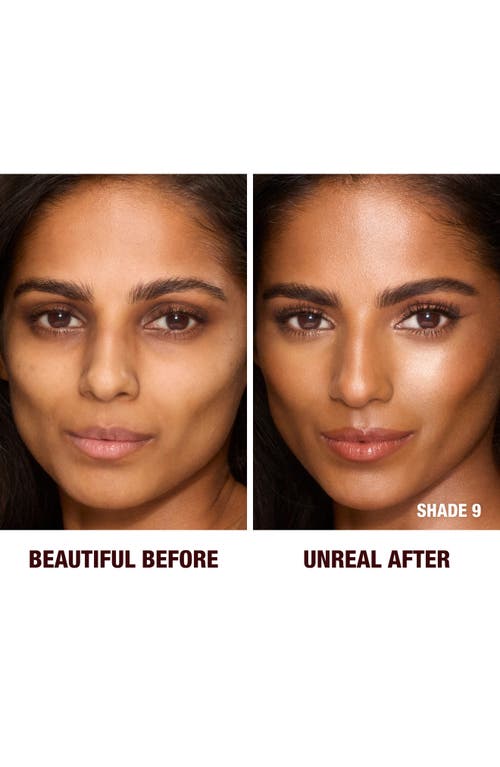 Charlotte Tilbury Unreal Skin Sheer Glow Tint Hydrating Foundation Stick In 9 Tan