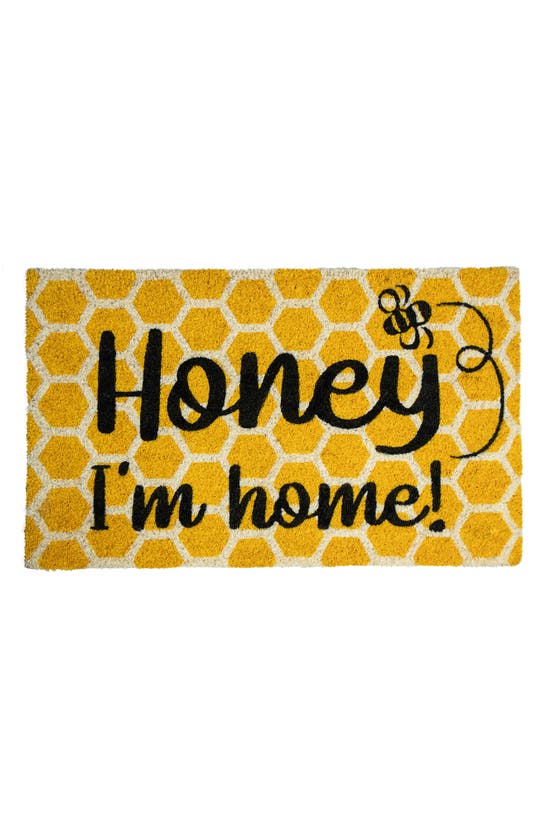 Entryways Honey I'm Home Coir Doormat In Yellow
