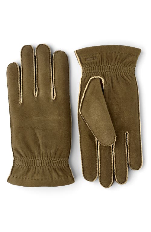 Shop Hestra Andre Suede Gloves In Loden