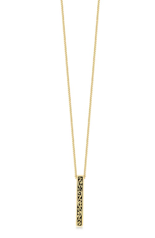 Shop Lois Hill 18k Gold Plated Sterling Silver Diamond Bar Pendant Necklace In Gold/silver