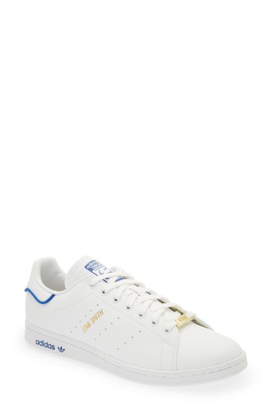 Adidas Originals Stan Smith Low Top Sneaker In Ftwr White/ Blue/ Yellow