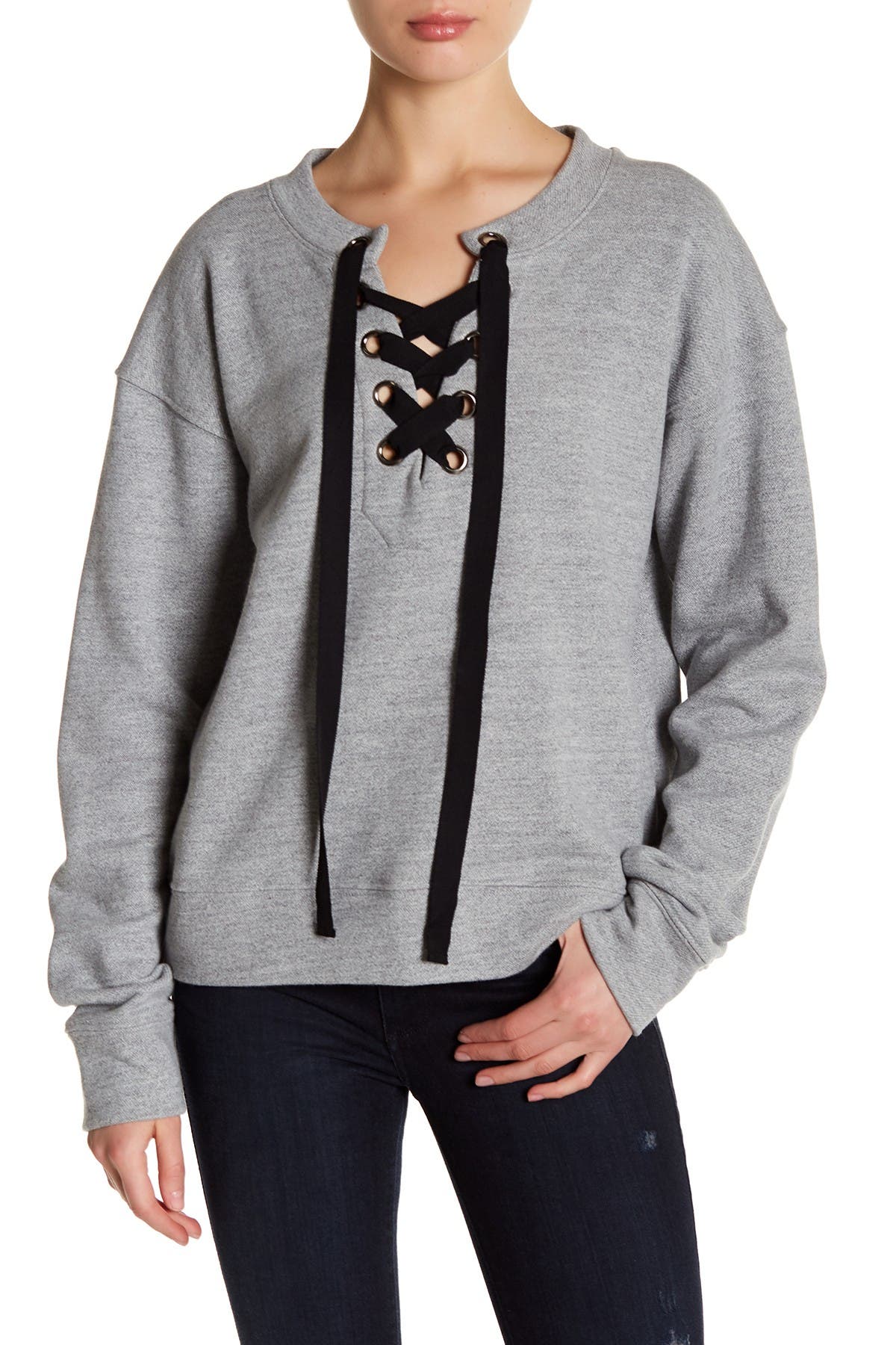 black lace sweatshirt