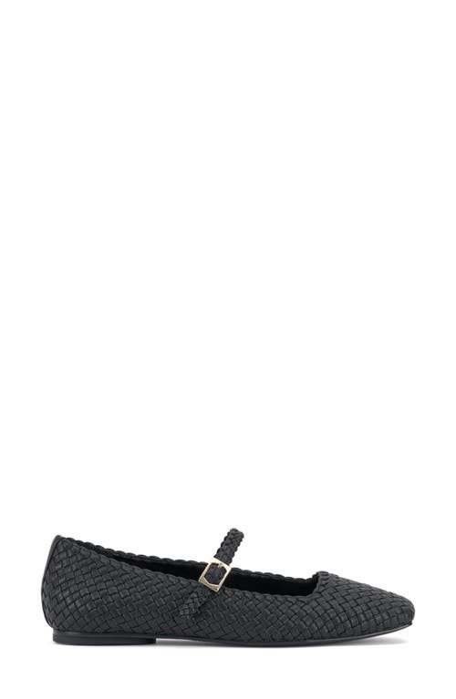 Vince Camuto Women's Vinley Basketweave Mary Jane Flats In Black