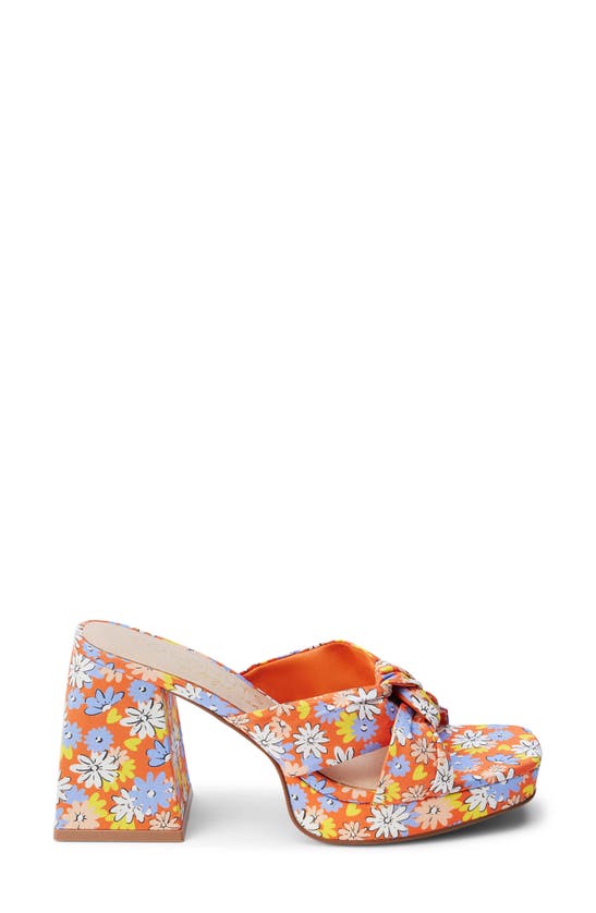 Shop Coconuts By Matisse Esme Knot Slide Sandal In Red Floral