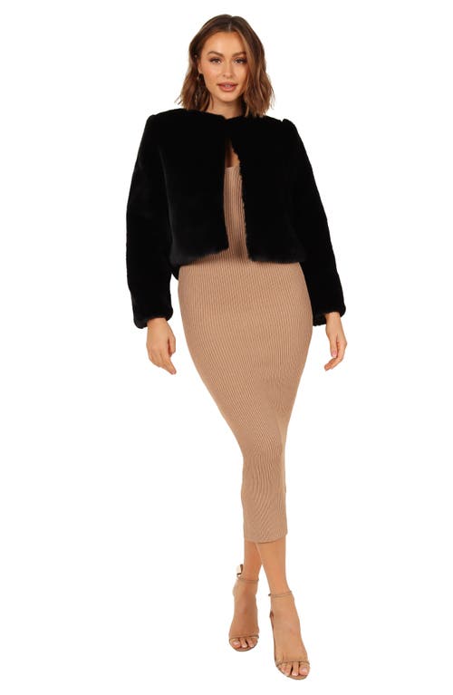 Petal And Pup Petal & Pup Minnie Faux Fur Jacket In Black