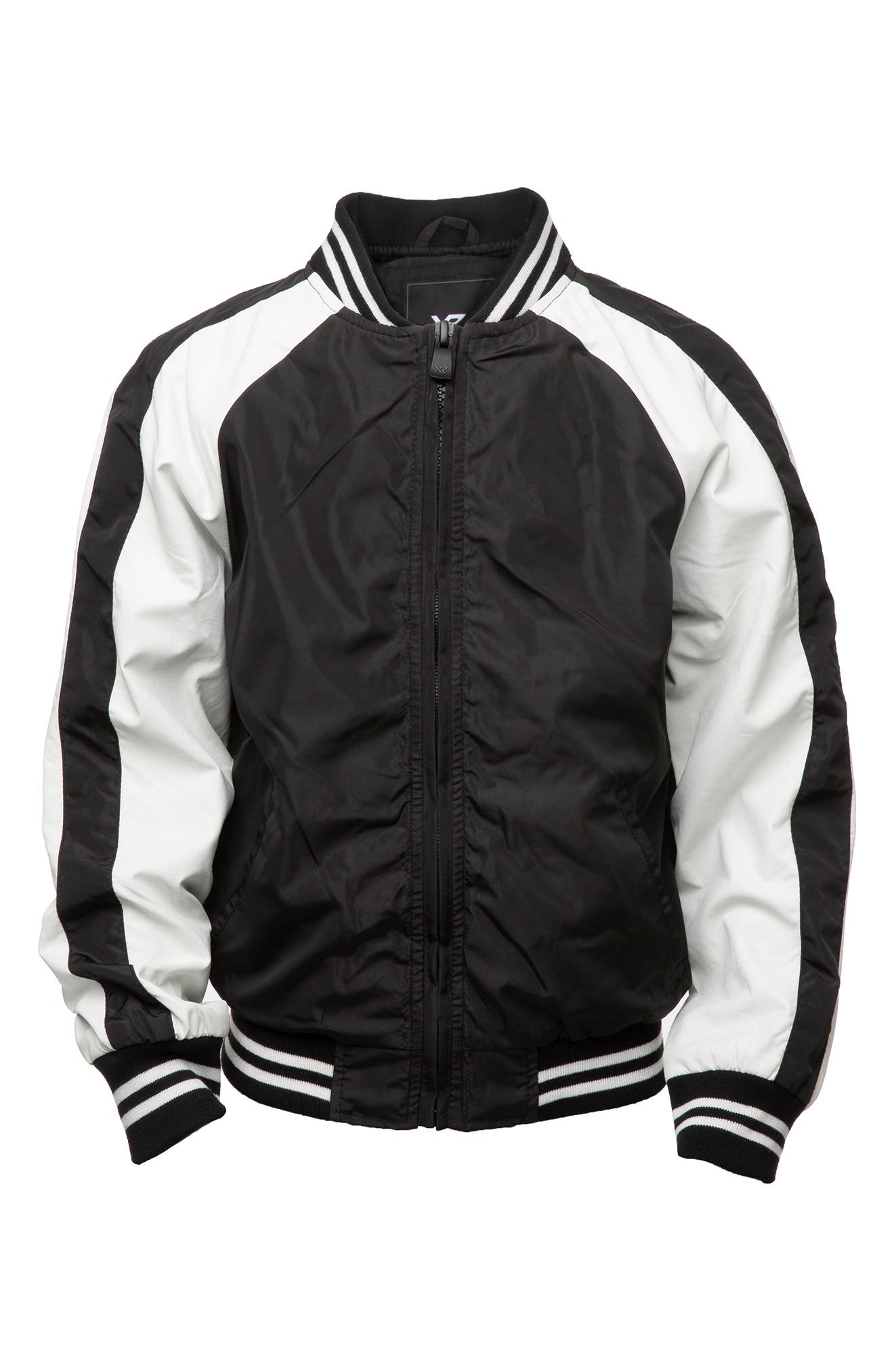 black striped bomber jacket