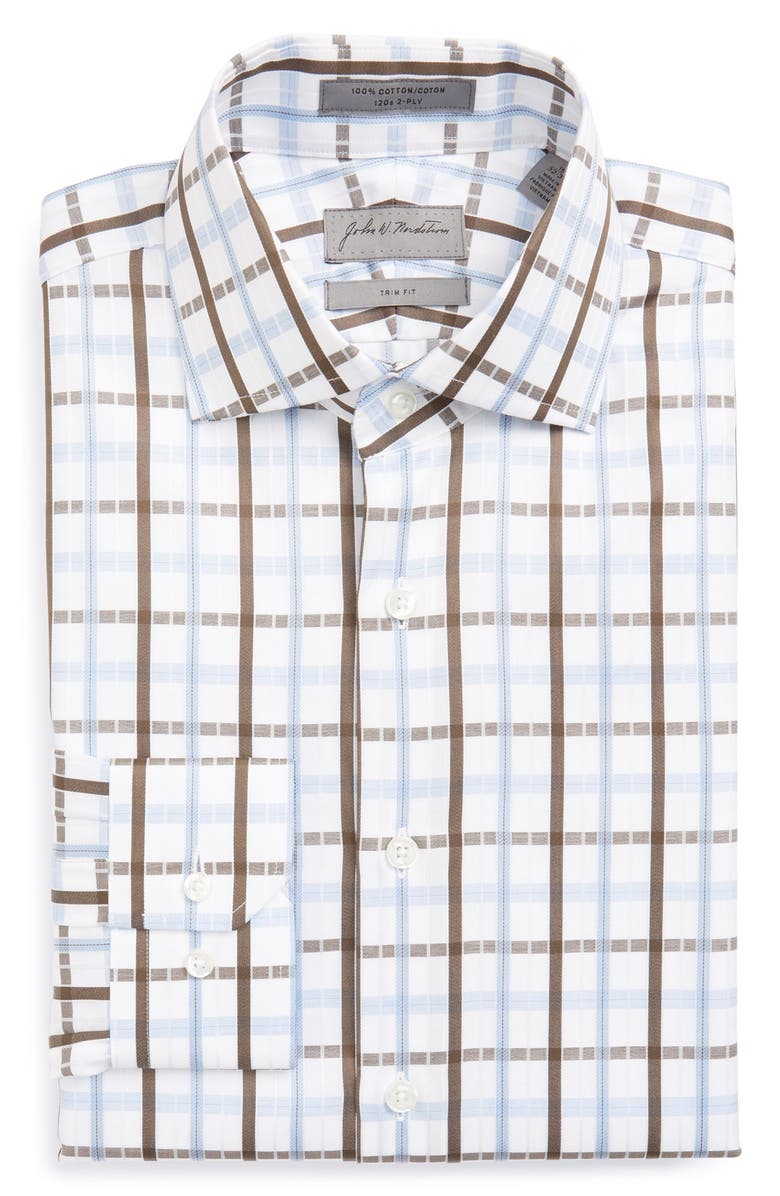 John W. Nordstrom® Trim Fit Plaid Dress Shirt | Nordstrom