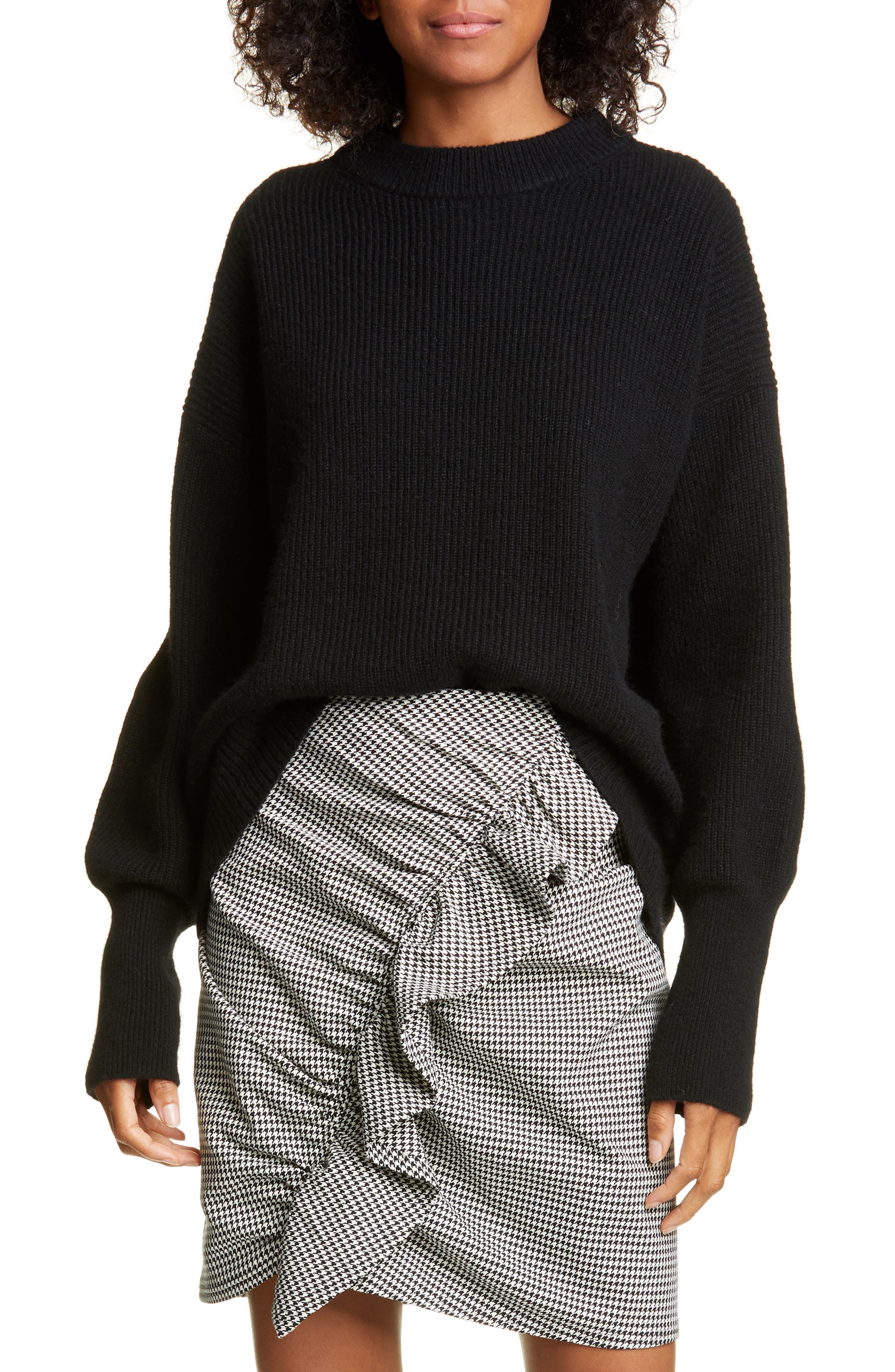 A.l.c Memphis Ribbed Wool Blend Sweater In Black