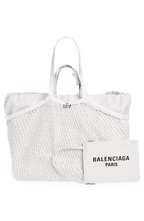 Shop Balenciaga Large 24/7 Tote In White/white/l Black