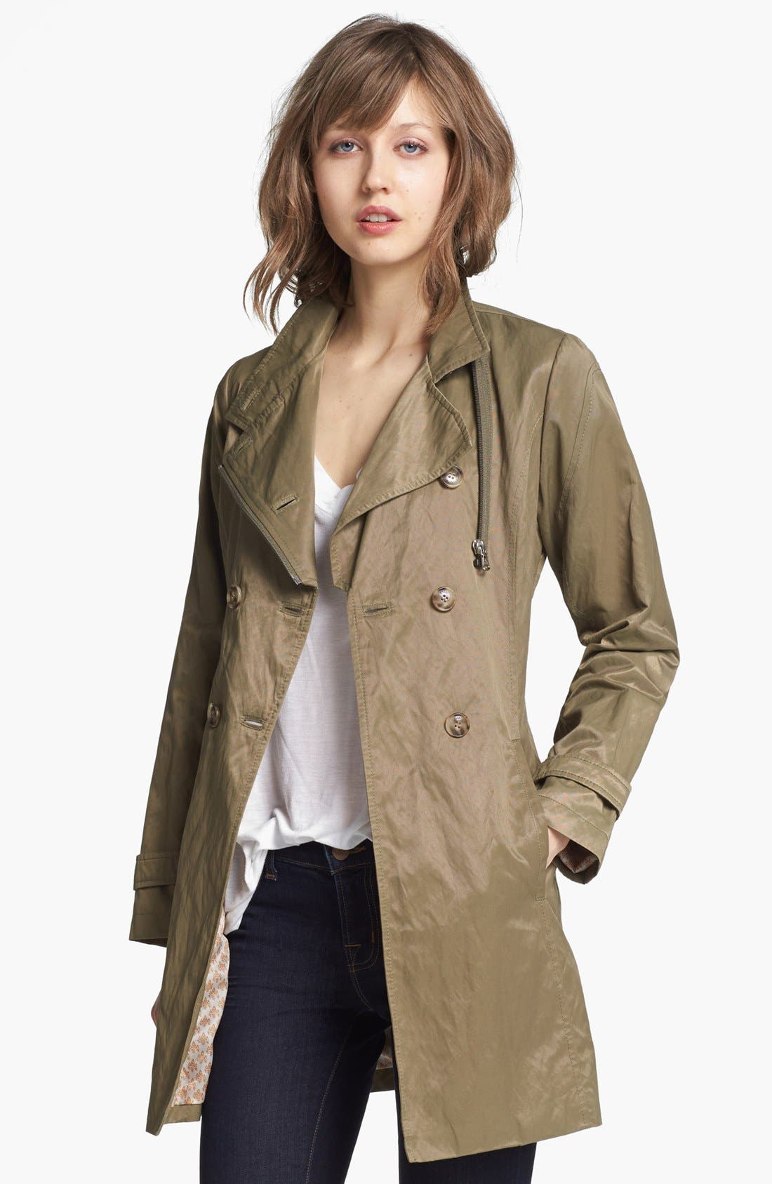 RAINFOREST Double Breasted Raincoat Nordstrom