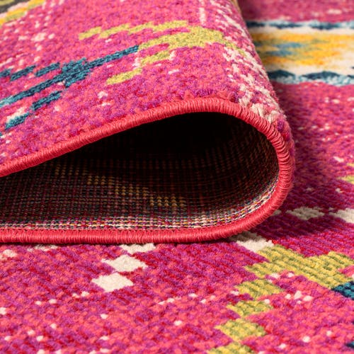 Shop Jonathan Y Love Geometric Area Rug In Pink/multi