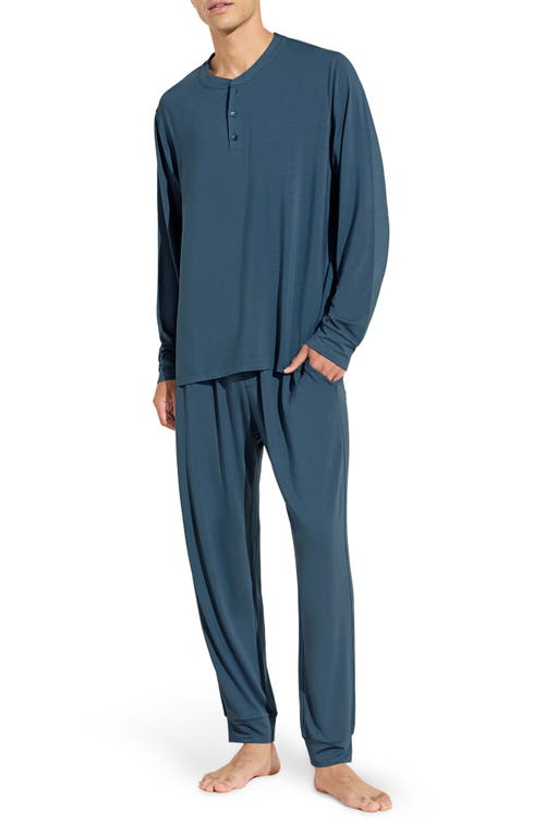 Henry Jersey Pajamas in Heritage Blue