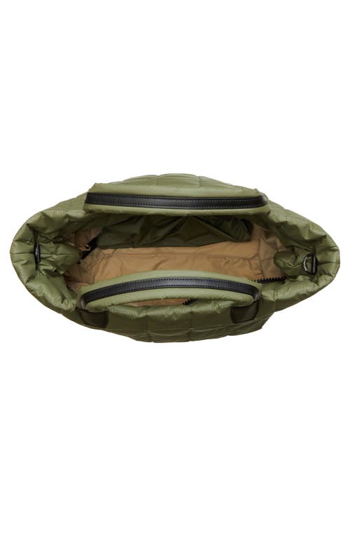 Veecollective Medium Porter Water Repellent Quilted Tote In Moss