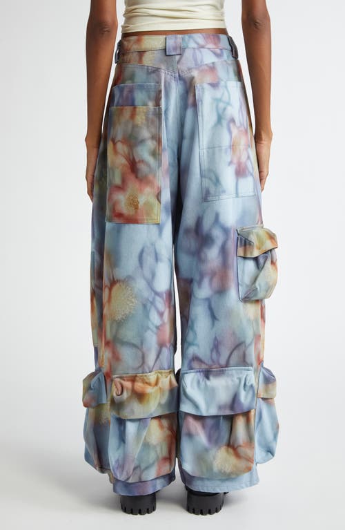 Shop Collina Strada Garden Oversize Cotton Cargo Pants In Barbed Floral