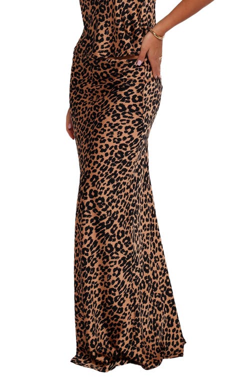 Petal And Pup Petal & Pup Velman Leopard Print Maxi Skirt In Brown